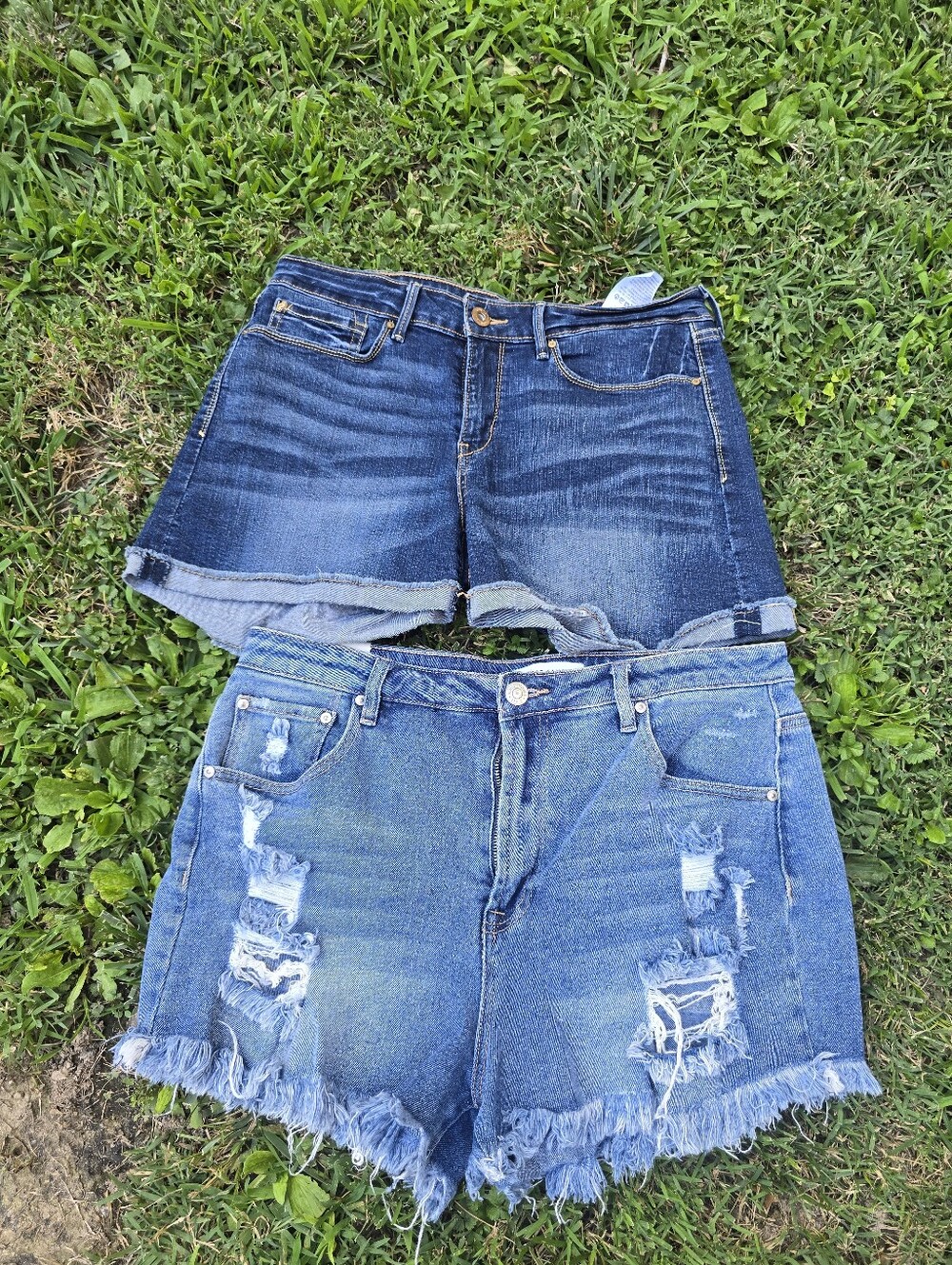 2 Pair Name Brand Jean Shorts